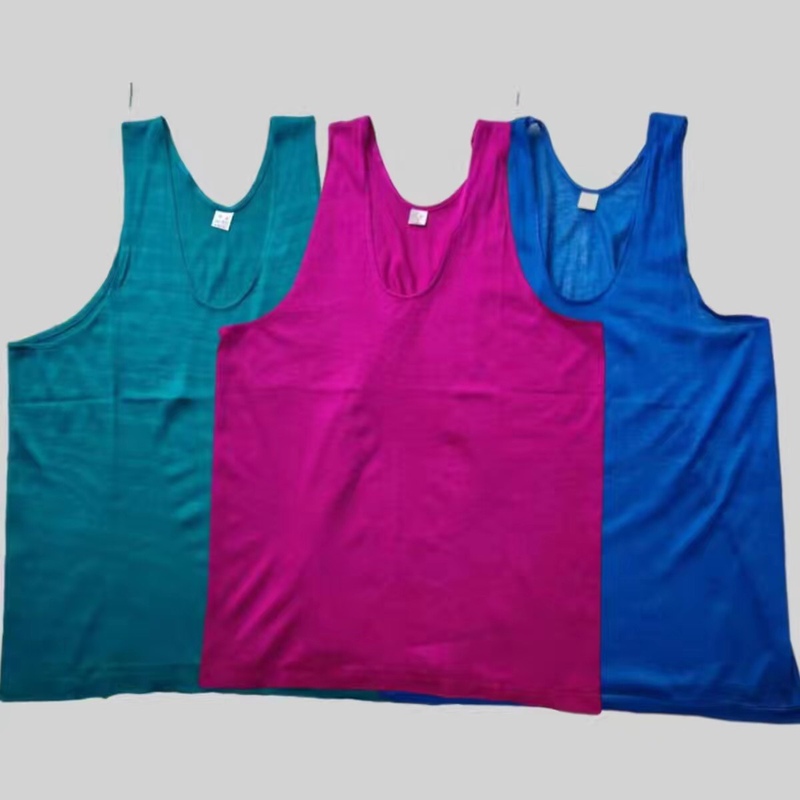 Men's Solid Color Acrylic Vest, Summer Quick-Dry Youth Sports Breathable Sweat-Wicking Undershirt, Breathable Type for Middle-Aged and Elderly, Large Size Tank Top