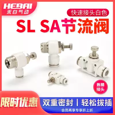 Pneumatic cylinder SA flow speed regulation valve throttle valve adjustment valve manual pressure regulation SL8 10-01 02 03 04