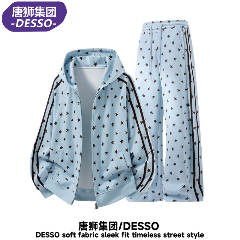 Tangshi Group Desso Star Sweatshirt and Sweatpants Set for Women, New Autumn and Winter Style, Versatile Sportswear for Petite Sizes Tangshi Group Desso Star Sweatshirt and Sweatpants Set for Women, New Autumn and Winter Style, Versatile Sportswear for Petite Sizes