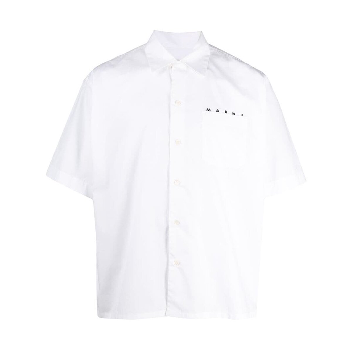 Marni Mani Cuban Collar logo Shirt 2021 New Fall/Winter Men's Luxury Business
