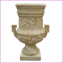 Jiahui Sandstone Glass Fiber Reinforced Plastic Sculpture Garden Landscape Villa Hotel Leisure Club Decorate European Flower Pot Flower Pot