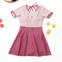 Girl professional swimsuit girl one-piece dress CUHK Tong 12-15-year-old student training swimsuit big child swimsuit