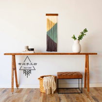 Entrance hanging painting vertical hand-woven dyed tapestry custom-made entry foyer aisle corridor end wall mural