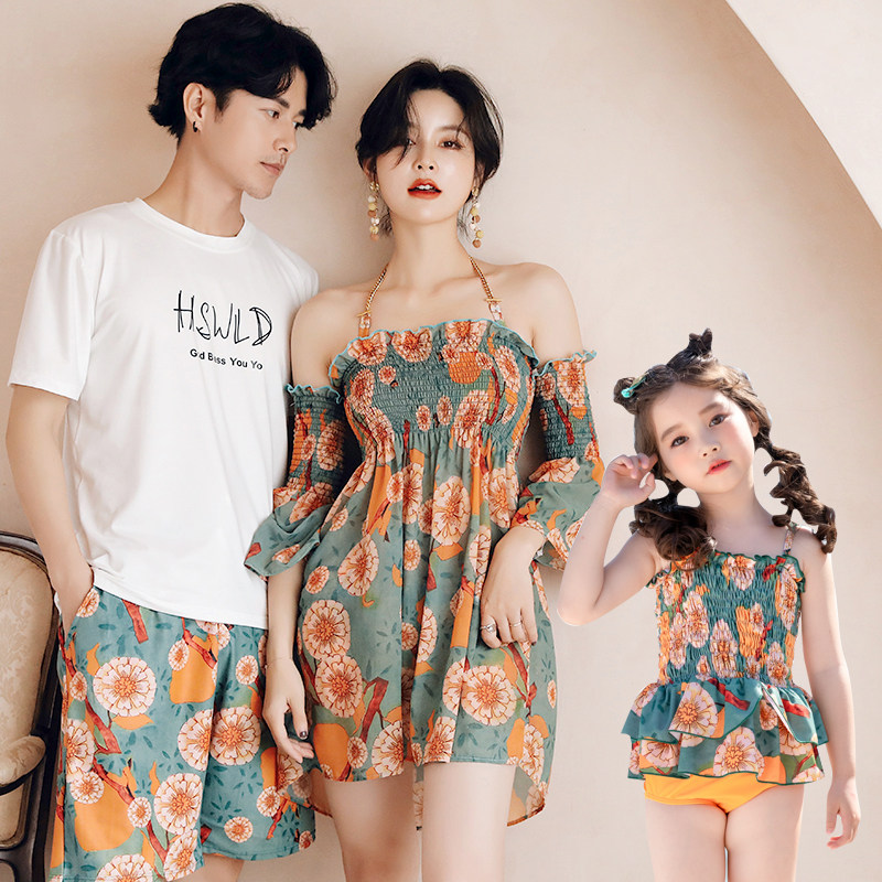 Parent-child swimsuit mother and daughter new women sexy bikini three-piece girl two-piece swimsuit family of four