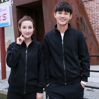 Черная флисовая утепленная толстовка