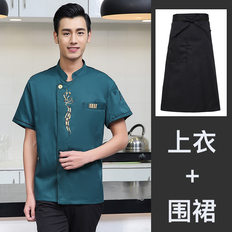 Khách sạn Trung Quốc đầu bếp gió workclothes nam ngắn tay nhà hàng nhà hàng mùa hè quần áo nhà hàng quần áo nữ đầu bếp nhà bếp mỏng