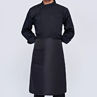 Черный лонгслив, цветной фартук