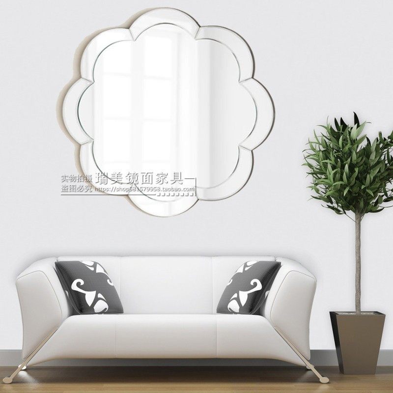 Simple dormitory decorative mirror makeup mirror porch fireplace mirror dining room background wall decoration wall mirror can be customized
