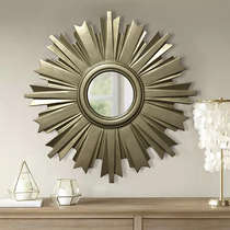 Porch mirror handmade carved border European special-shaped decorative mirror light luxury art mirror simple meal side mirror custom mirror