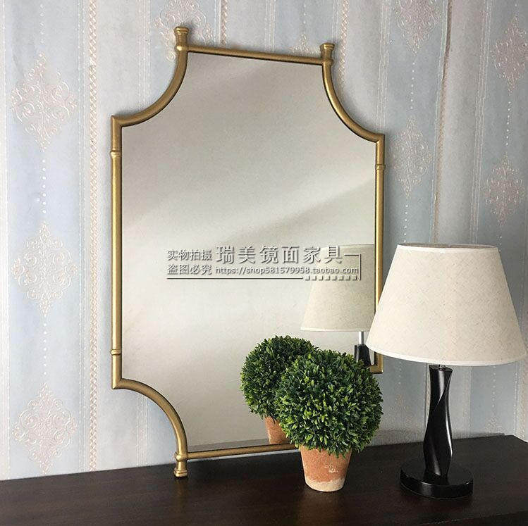 Fashion square full-length mirror Makeup mirror Makeup mirror Bathroom mirror Living room decoration Entrance wall mirror Wall mirror Hanging mirror frame