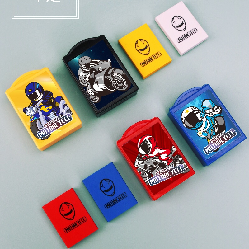 Cool Motorcycle Rider Magic Box Eraser Internet Sensation Fun Learning Magic Trick Portable Cartoon Creativity for Elementary School Students Cool Motorcycle Rider Magic Box Eraser Internet Sensation Fun Learning Magic Trick Portable Cartoon Creativity for Elementary School Students