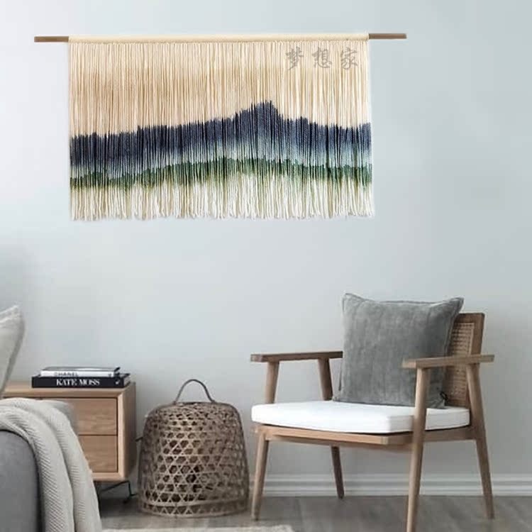 Phong cách Bắc Âu Nhà mềm boho B & B trang trí tường sơn tấm thảm dệt bằng tay gradient tấm thảm nhuộm - Tapestry thảm treo tường trang trí phòng ngủ