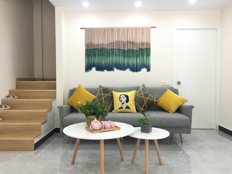 Ins Bắc Âu Bohemian Dệt tay Gradient Tapestry Trang chủ Soft Soft Tapestry Tranh trang trí thảm thêu trang trí