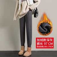 Супер мягкие бархатные темно-серые брюки длиной 97 см [Высота поднятых 168-170]