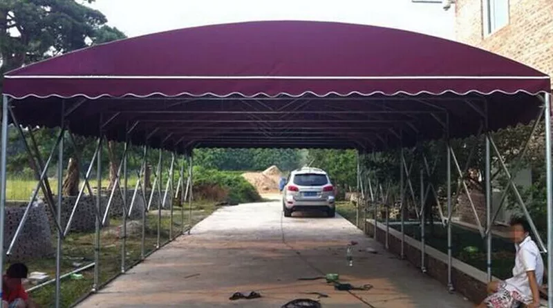 Tùy chỉnh ngoài trời kho đẩy kéo tán mái hiên di động lều carport có thể thu vào mái hiên thực phẩm - Lều / mái hiên / phụ kiện lều