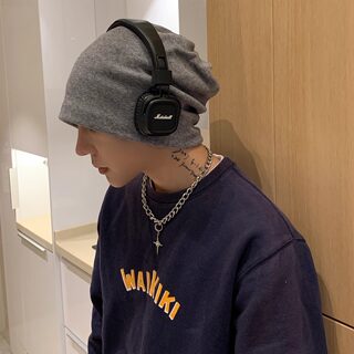 Hat Men's Autumn and Winter Pile Hat Big Head Circumference Showing Face Small Knitted Hat Warm Wool Hat Baotou Cold Hat Men's Winter