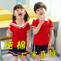 2022 new kindergarten uniforms summer clothes primary school students school uniforms childrens teachers summer sports suits cotton short-sleeved