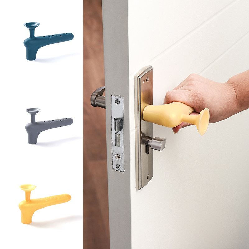 Creative door handle sleeve silencing protective sleeve baby anti-collision suction cup type door rear wall anti-crash cushion muted anti-touch cushion