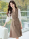 Shirt Splicing Fake Two-Piece Dress for Women 2025 New Spring Celebrity Small Fragrance Style High-End Belt Skirt