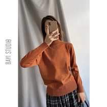 Knitwear womens base pullover loose 2019 new autumn and winter long-sleeved lazy wind with slim pile collar sweater