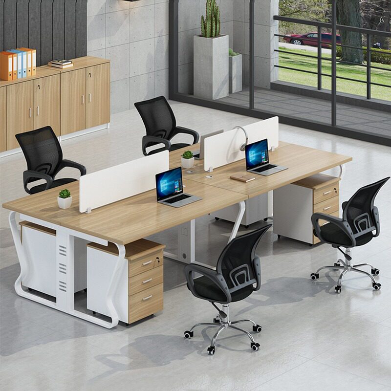 Beijing staff desk four 4-person staff desk and chair 6-person card seat staff table modern workstation office desk and chair