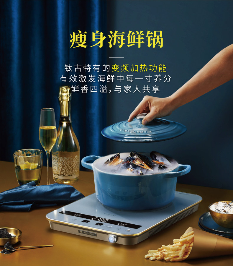 Taigroo 钛古 高端电磁炉+多能锅套装 日本进口NEG面板 图3