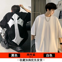 Черный+чистый белый T -Fork [две части]