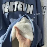 Бархатная толстовка с капюшоном, утепленная куртка, парная одежда для влюбленных, оверсайз, европейский стиль