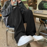 Демисезонные штаны, вельветовые повседневные брюки для отдыха, свободный прямой крой, в американском стиле