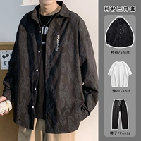 Комплект, лонгслив, рубашка, футболка, штаны, 3 предмета