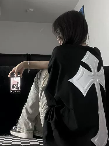 Ретро футболка, европейский стиль, в американском стиле, короткий рукав, оверсайз