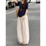 Тонкие шелковые штаны, подходит для подростков, из хлопка и льна, свободный прямой крой