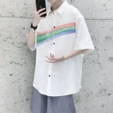 Шелковая летняя тонкая небольшая дизайнерская рубашка, премиум класс, тренд сезона