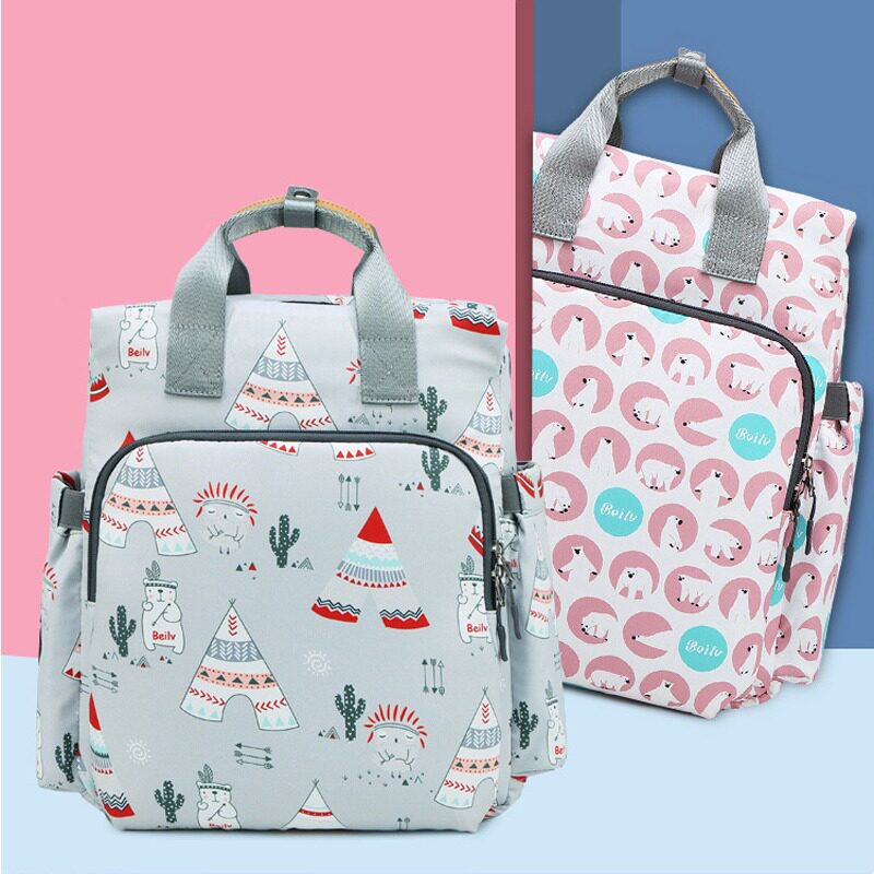 Japanese Lotte Moms Bag 2021 New Fashion Multifunction Large Capacity Mother & Baby Bag Mom Out of Double Shoulder Bag