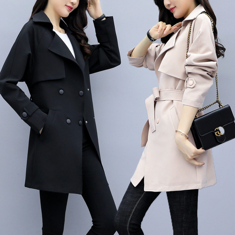 Large size women's coat spring and autumn new mask and fat mm reduced age - coat 200 pounds of coat