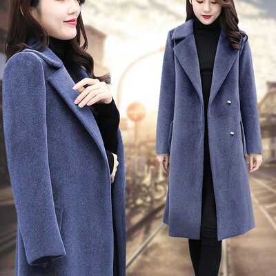 Large size women fat sister weighed large medium and long plate coat super thin age-reduced clothes fashion tide