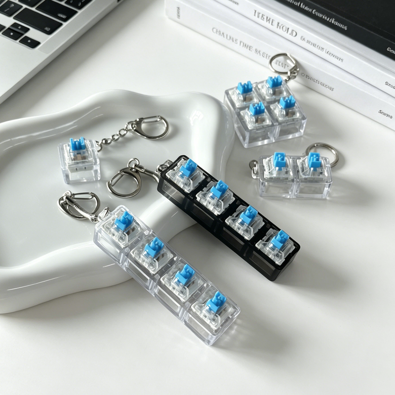 Keyless Cross-Axis Blue Switch Base 1234569 Key Base Keychain Can Be Diy-Installed Keycap Creative Toy