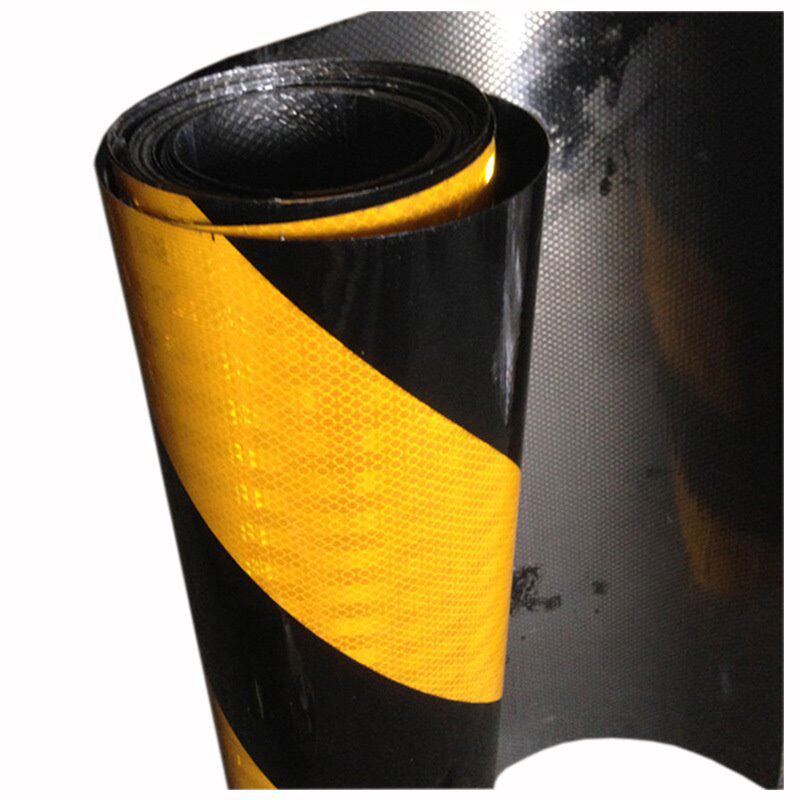 3m Engineering Grade Aluminum Backbase Yellow Black Twill Reflective Film Anticollision Warning Sticker Mark with tunnel mouth façade mark 