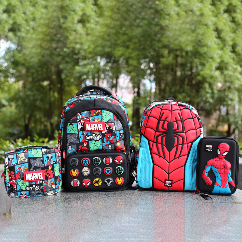 Spot Australia Smiggle Elementary School Kids Spider School Bags Kindergarten Children Double Shoulder Decompression Backpacks Outdoor Trips-Taobao