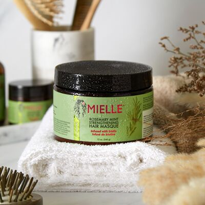 Authentic American Mielle Rosemary and Mint Strong Hair Mask in stock, deeply hydrating, moisturizing and nourishing, natural and organic