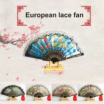 Home Decor Lace Silk Wedding Party Ornaments Decorative Fan