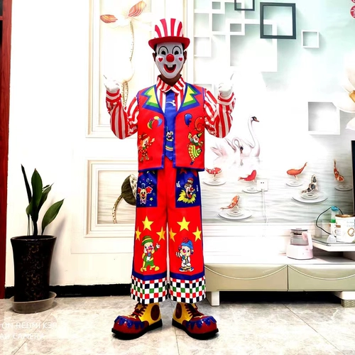 2024 новый костюм клоуна, комплект для выступления, маскарадный костюм, наряд для взрослых мужчин, волшебный реквизит, одежда