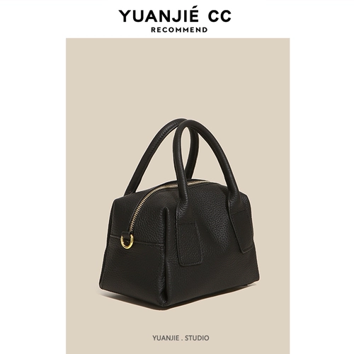 Кожаная подушка, небольшая дизайнерская сумка через плечо, воловья кожа, из натуральной кожи