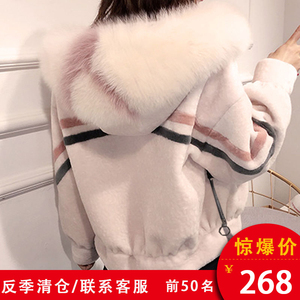 Chống mùa fox lông cỏ áo khoác nữ 2018 mới mùa đông cừu cắt lông lông một giải phóng mặt bằng thời trang ngắn