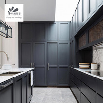 Jimei Sixiang cabinet customization Modern simple Nordic style kitchen cabinet Open kitchen overall cabinet customization