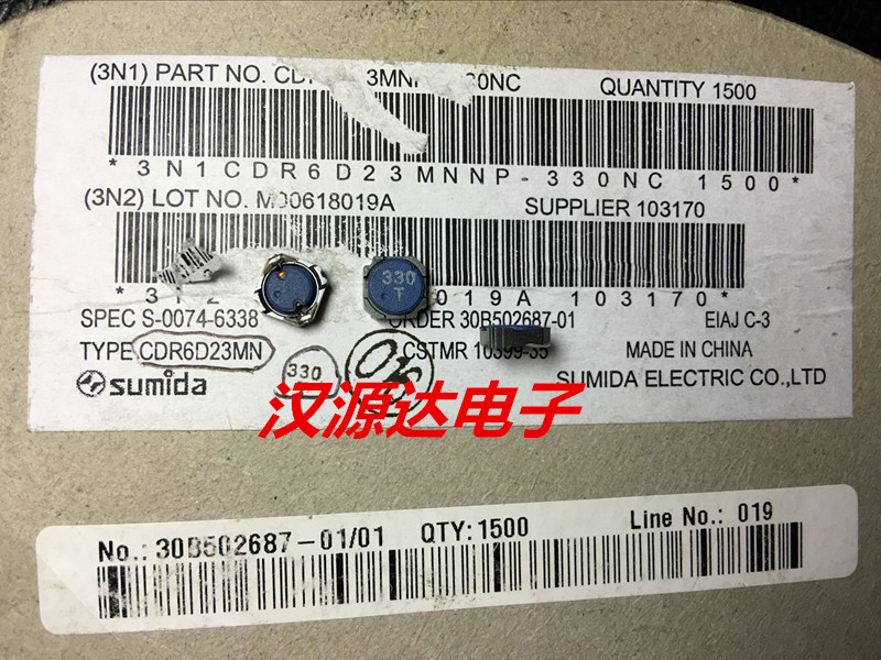 CDR6D23MNNP-330NC CDR6D23MNNP-330NC 33UH 0 95A blue 6 5X6 5X2 5MM ferrite coil inductance
