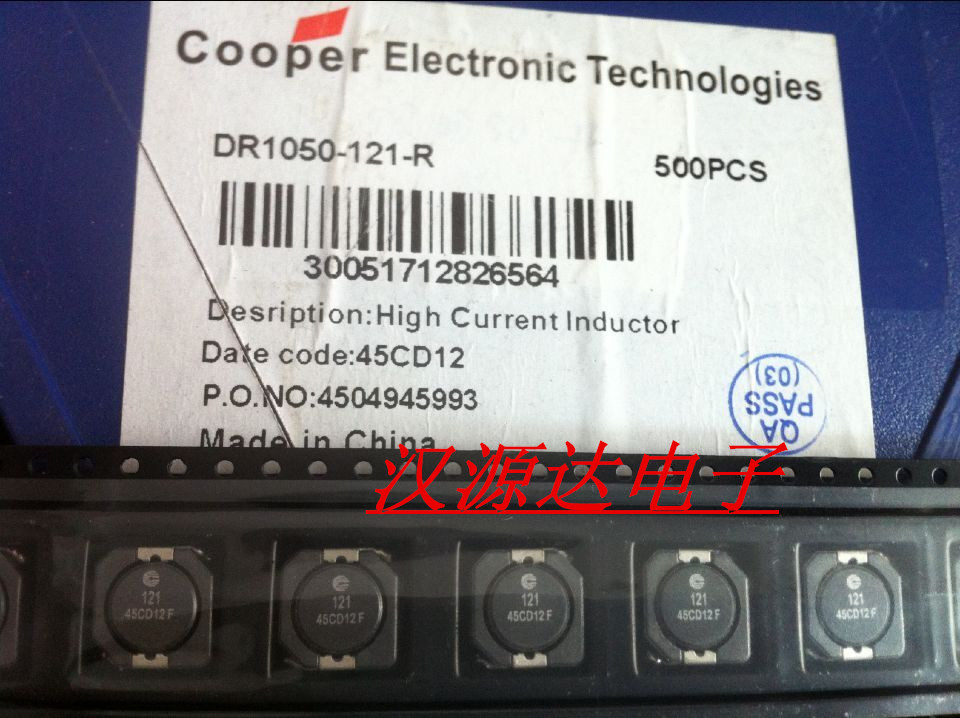 DR1050-121-R 120UH 1 3A 10X10X5MM COOPER manufacturer SMD shielding power inductor