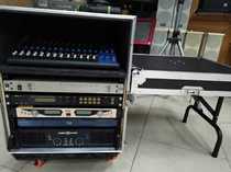 8U 4U aviation cabinet with one workstation and small door at the back