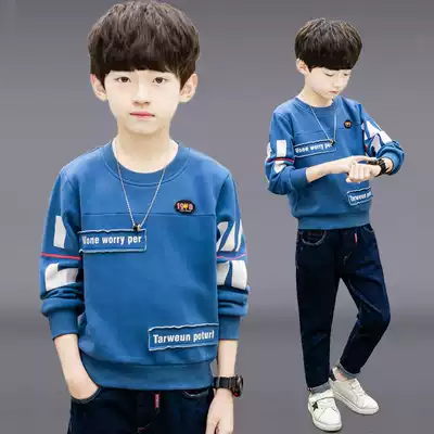 Boys' T-shirt long sleeve 2021 autumn models for children autumn clothes base shirt children's autumn clothes one-piece coat Spring and Autumn Tide