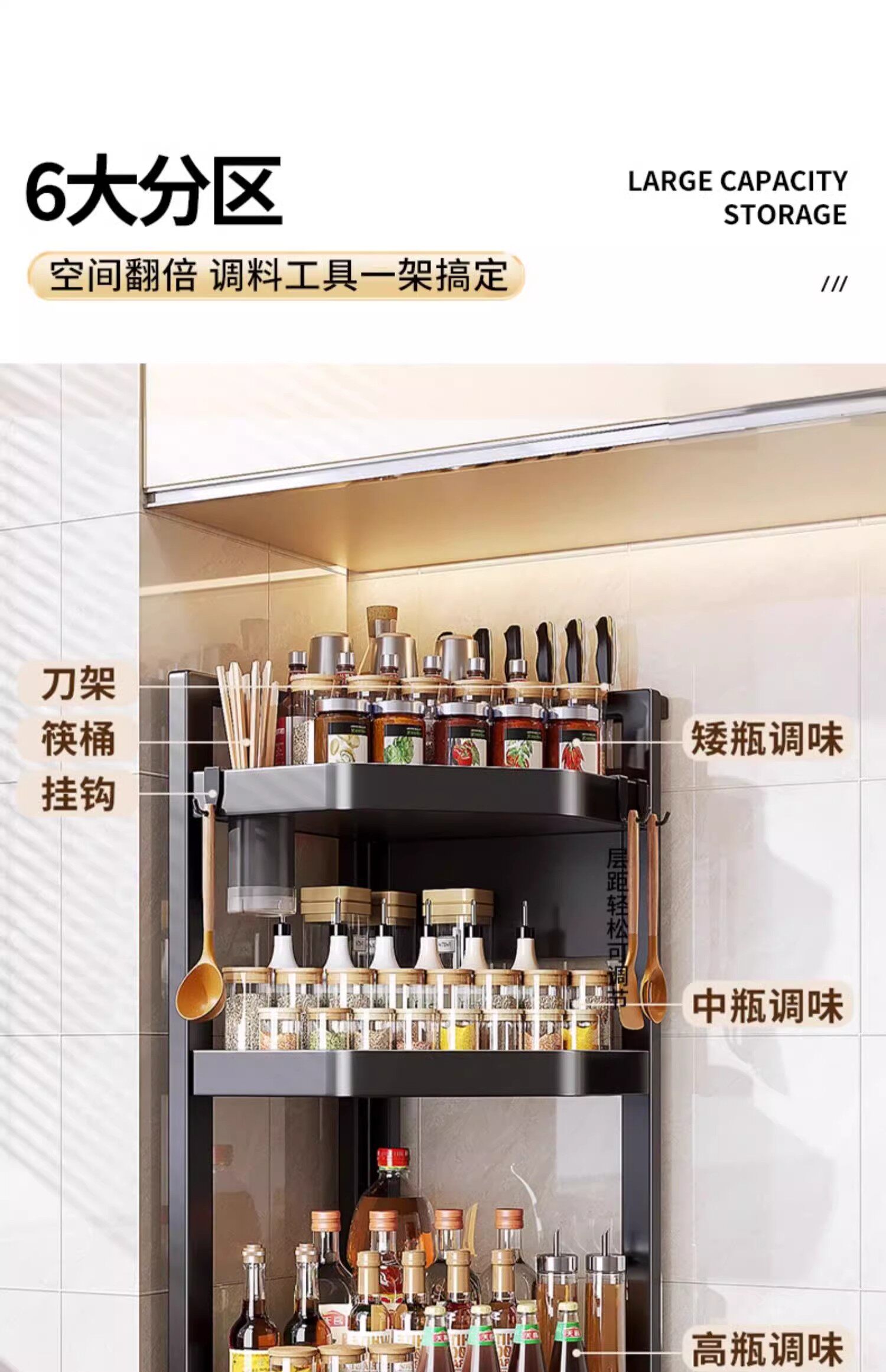 Специи стойки 日本进口厨房多功能置物架台面墙角转角三角形调料品调味料收纳架